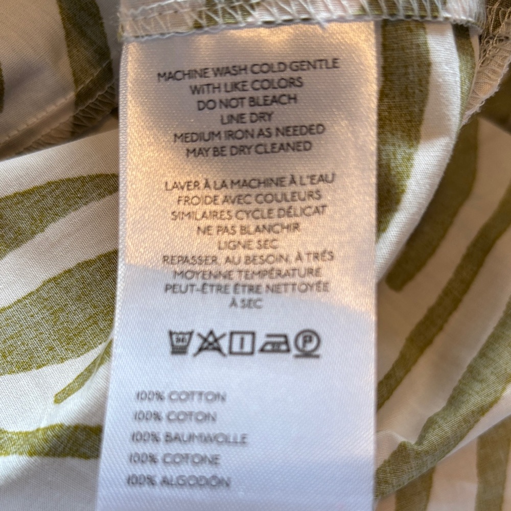 Anthropologie Green and Cream Zebra Print Sleeveless Dress 3X - Picture 12 of 13